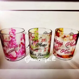 Stiklinis puodelis mamai