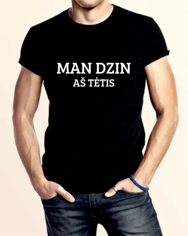 Marškinėliai juodi „Man dzin“