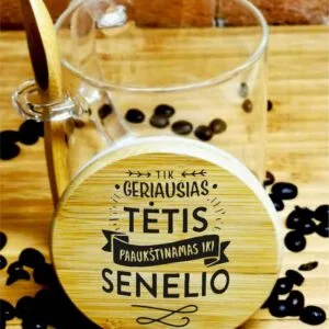 Stiklinis puodelis Tėtis Šeimos Karalius