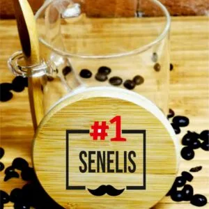 Stiklinis puodelis Tėtis Šeimos Karalius
