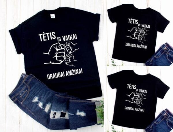 Tetis 2vaikai juodas