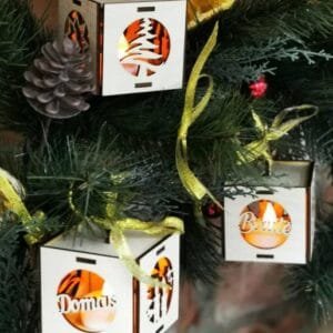 Dvisluoksnis kalėdinis žaisliukas su Jūsų  norima nuotrauka