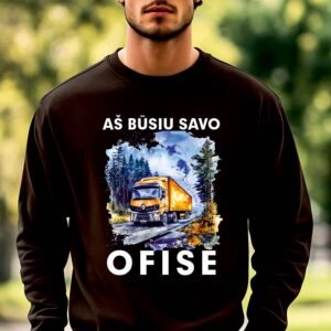 Juodos spalvos džemperis Renault aš būsiu savo ofise