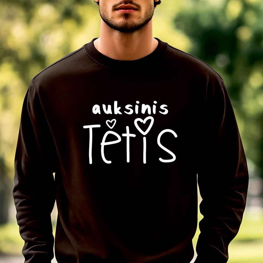 Juodos spalvos džemperis Auksinis tėtis