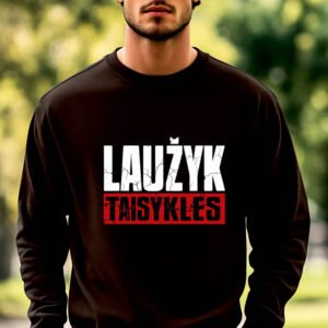 Juodos spalvos džemperis Laužyk taisykles