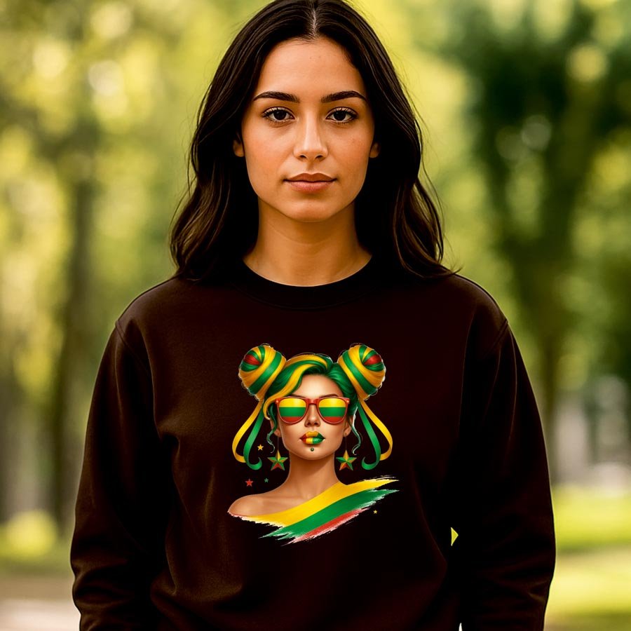 Juodos spalvos džemperis Lietuvaitė su akiniais