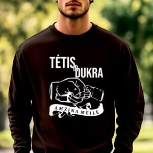 Juodos spalvos džemperis Tėtis ir dukra amžina meilė